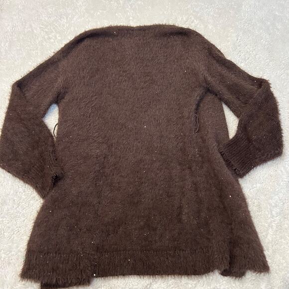 Express Womens Chocolate Brown Chic Soft Cardigan Sz Small *Missing Belt - Picture 3 of 7